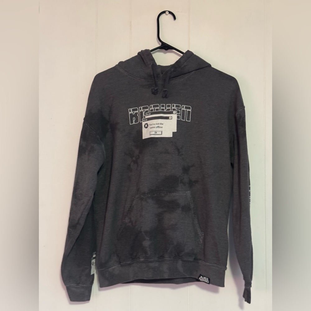 Broken Promises Dark Gray Graphic Hoodie